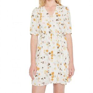 Beige Patterned Dress